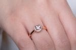 Morganite circle halo ring - Image 4
