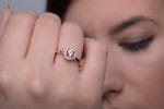 Morganite circle halo ring - Image 5
