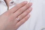 Morganite circle halo ring - Image 2