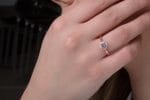 Morganite circle halo ring - Image 3