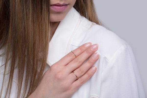 6 sapphires Rainbow ring, 1.25mm - Image 7