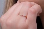 12 sapphires thin Rainbow ring, 1.1mm - Image 13