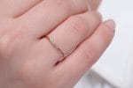 12 sapphires thin Rainbow ring, 1.1mm - Image 15