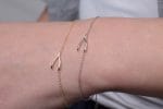 Tiny wishbone gold bracelet - Image 7