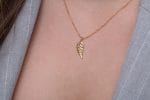 Plain feather gold necklace - Image 5