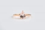 Morganite pear gold ring - Image 7