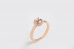 Morganite circle halo ring