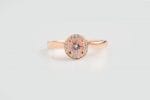 Morganite circle halo ring - Image 6