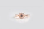 Morganite square halo ring - Image 8