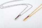 Rainbow cylindrical bar necklace - Image 10