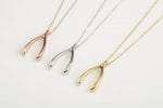 Small wishbone gold necklace - Image 3