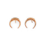 Double horn moon stud earrings - Image 6