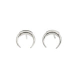 Double horn moon stud earrings - Image 9