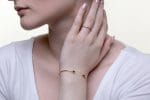 Gold cone cuff bracelet - Image 2