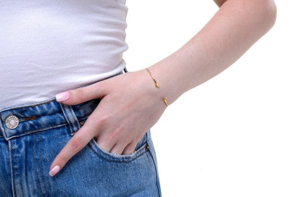 ANV_6744 Gold cone cuff bracelet - Image 3