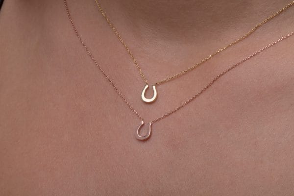 XRI_6057 Reversed gold horseshoe necklace - Image 4
