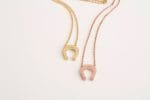 Horseshoe necklace in solid gold