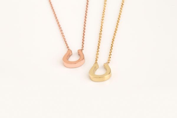 XRI_6480 Reversed gold horseshoe necklace - Image 8