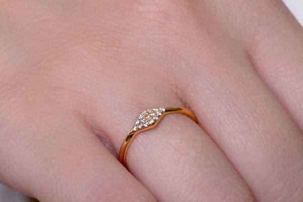 Rhombus Diamond eye ring, RN406 - Image 5