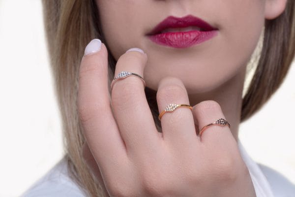 Rhombus Diamond eye ring, RN406 - Image 2