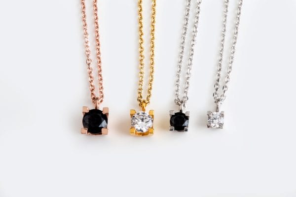 Solitaire diamond necklace 0.25ct - Image 10