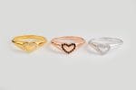 Heart ring with diamond frame, RN310-1 - Image 7