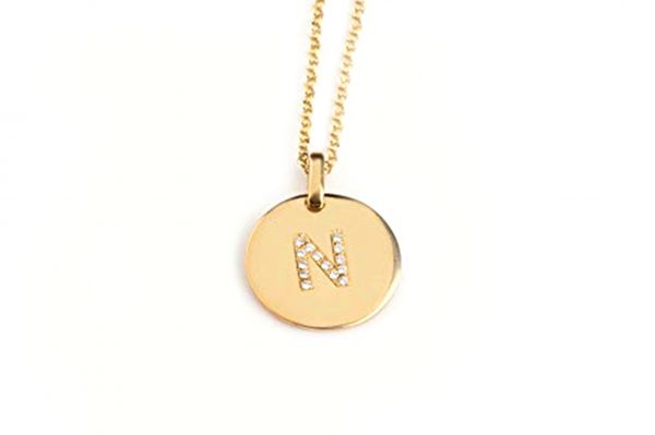 318kZSRQFNL1 diamond initial necklace