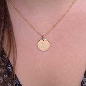 diamond initial necklace