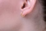 Solid gold hoop earrings (small) - Image 4