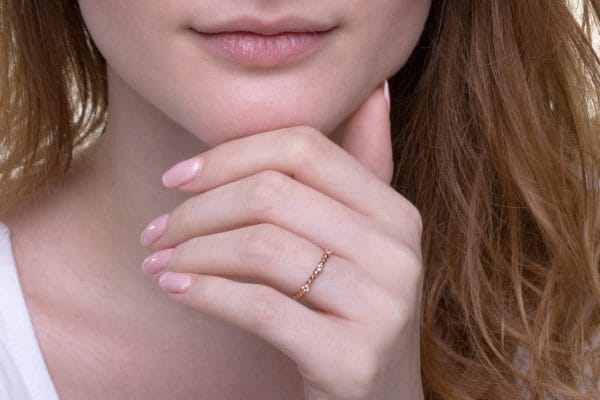 ANV_6877 Diamond dotted gold ring - Image 3