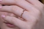 Diamond dotted gold ring - Image 5