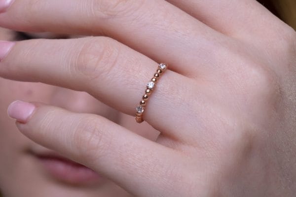 ANV_6890 Diamond dotted gold ring - Image 5