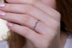 Diamond dotted gold ring - Image 6