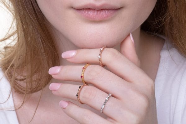 ANV_6906 Diamond dotted gold ring - Image 7