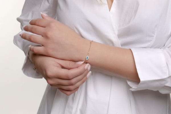 Diamond evil eye bracelet - Image 2