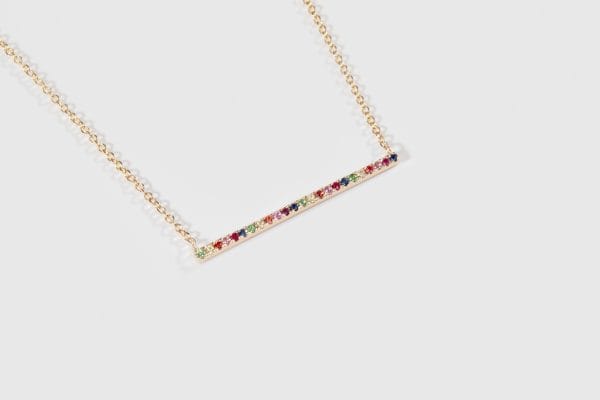 IMG_3771 Rainbow bar gold necklace - Image 7