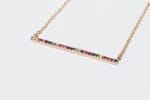 Rainbow bar gold necklace
