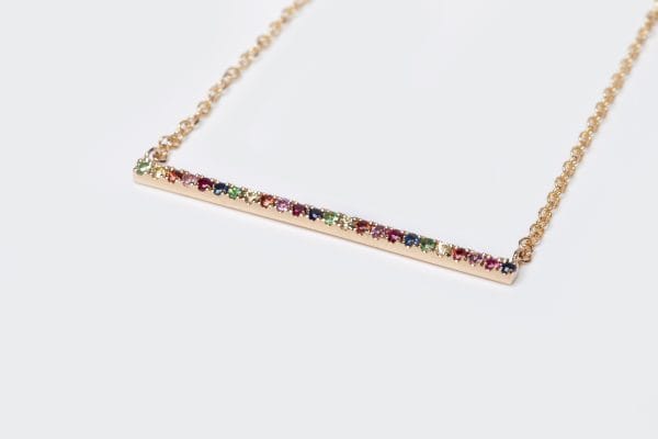IMG_3783 Rainbow bar gold necklace - Image 1