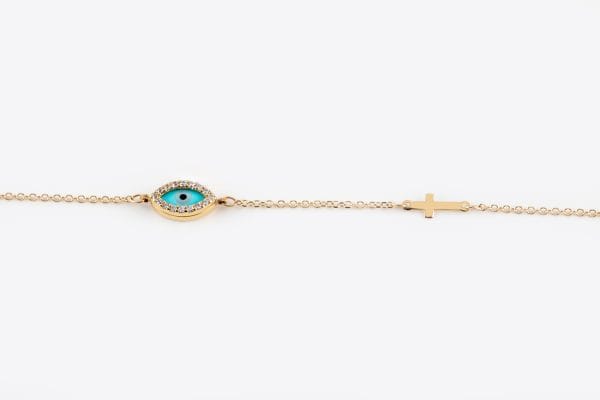 IMG_3874 Diamond evil eye bracelet - Image 1