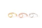 Circle huggie gold earrings