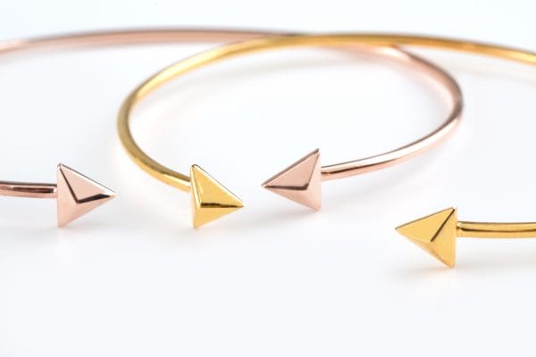 Gold pyramid cuff bracelet - Image 7