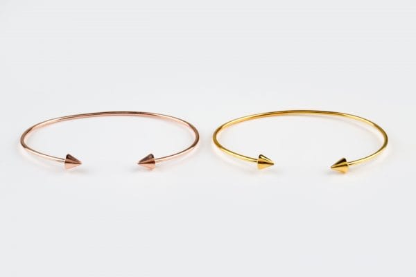 Gold pyramid cuff bracelet - Image 10