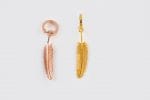 Feather single gold earring - Image 8