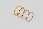 Five spare diamonds gold ring