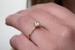 Moissanite solitaire ring in solid gold - Image 6