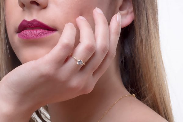 XRI_1276 Moissanite solitaire ring in solid gold - Image 7