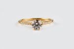 Moissanite solitaire ring in solid gold - Image 9