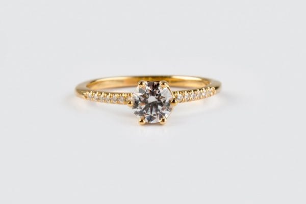 XRI_1290 Moissanite solitaire ring in solid gold - Image 9