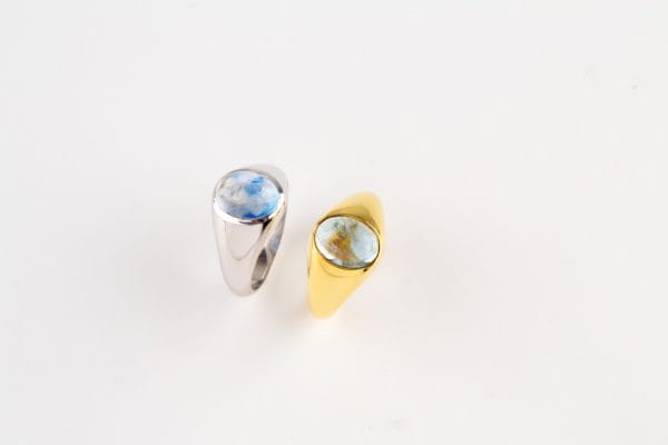 XRI_2895 Moonstone cabochon gold ring - Image 8