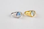 Moonstone cabochon gold ring - Image 7